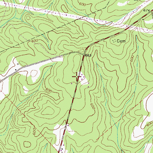 Topographic Map of Wallers Academy (historical), GA