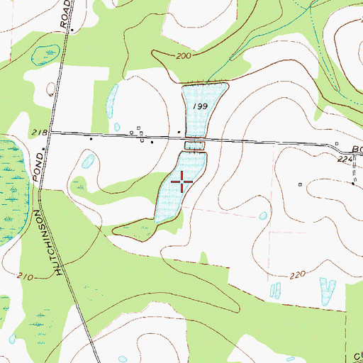 Topographic Map of Boyette Pond, GA