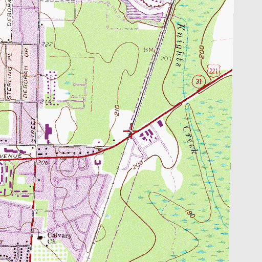 Topographic Map of Bray (historical), GA