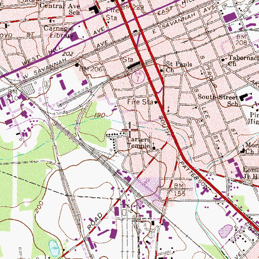 Topographic Map of Church of God, GA