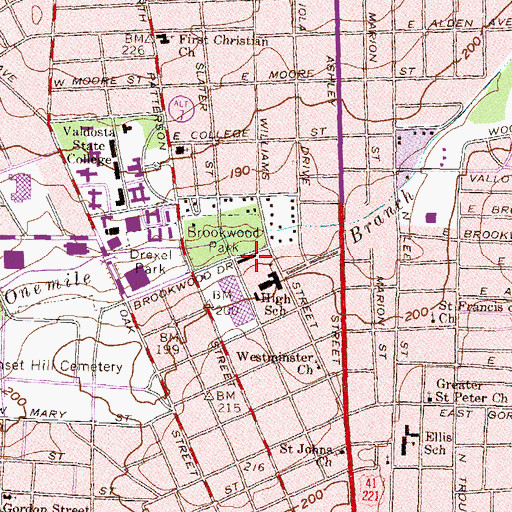 Topographic Map of Cleveland Field, GA