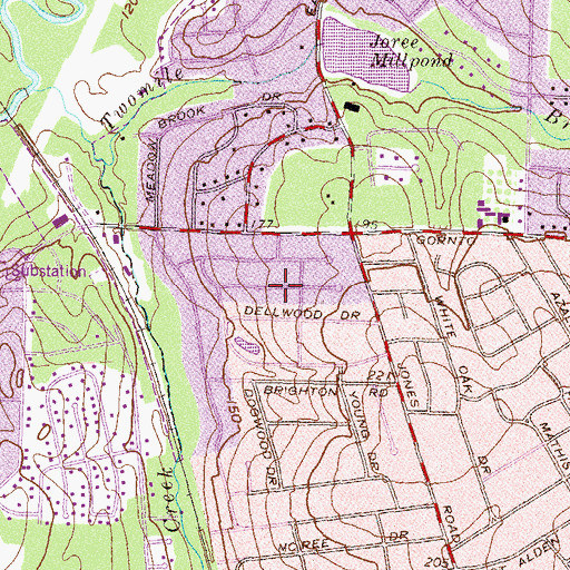 Topographic Map of Dellwood, GA