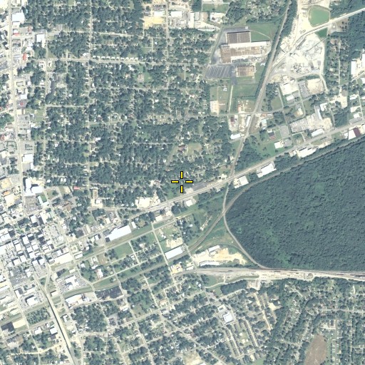 Aerial/Satellite Image of East Magnolia Assembly of God Church, GA