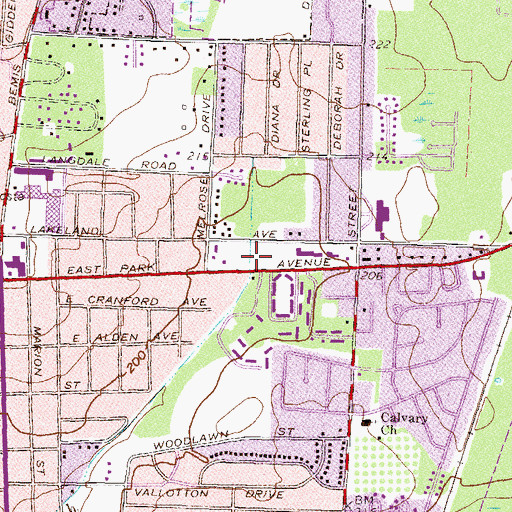 Topographic Map of Valdosta Fire Department Station 2, GA