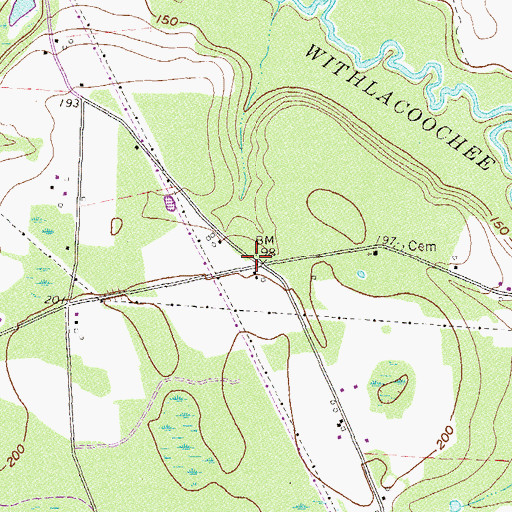 Topographic Map of Franklinville, GA