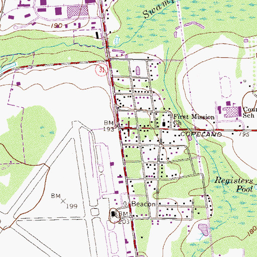 Topographic Map of Grace Church, GA