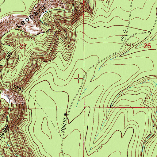 Topographic Map of Soldier Trail, AZ