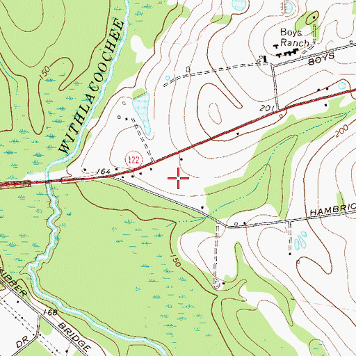 Topographic Map of Hagan Bridge, GA