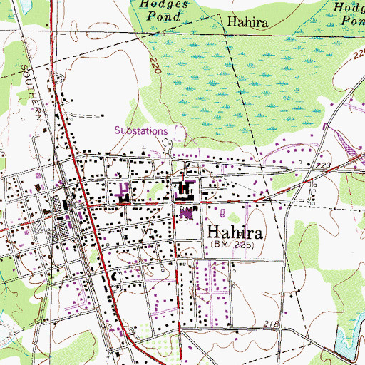Topographic Map of Hahira Elementary School, GA