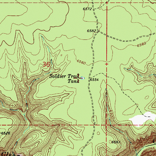 Topographic Map of Soldier Trail Tank, AZ