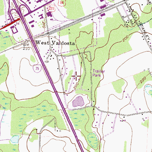Topographic Map of Lakeview Heights, GA