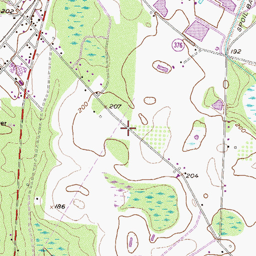 Topographic Map of Lane Cemetery, GA