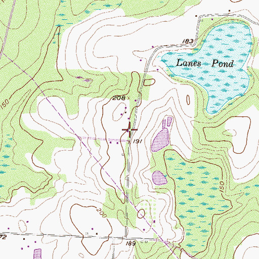 Topographic Map of Little Bethel Church, GA