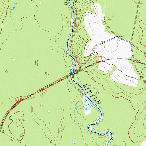 Topographic Map of Miller Bridge, GA