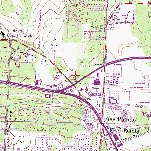 Topographic Map of Mobile Home Estates, GA