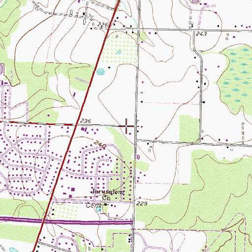Topographic Map of North Valdosta Church, GA