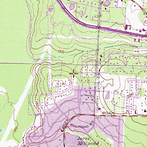 Topographic Map of Pebblewood, GA