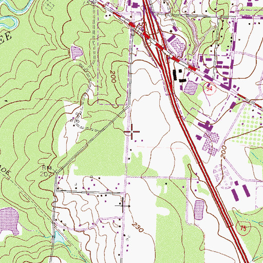 Topographic Map of Pine Hill Church, GA
