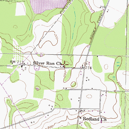 Topographic Map of Redland School (historical), GA