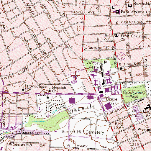 Topographic Map of S L Mason School, GA