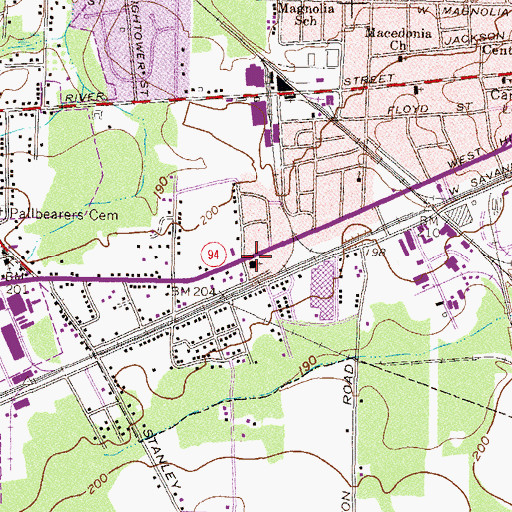 Topographic Map of Saint Timothy African Methodist Episcopal Church, GA