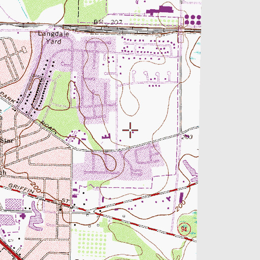 Topographic Map of Scott Park, GA