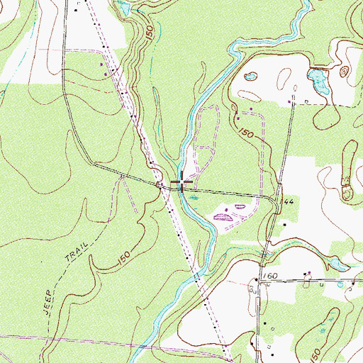 Topographic Map of Skipper Bridge, GA