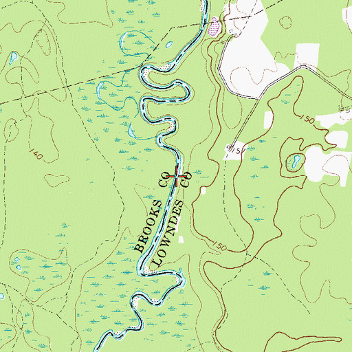 Topographic Map of Tucker Bridge (historical), GA