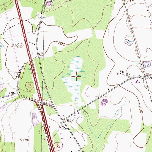 Topographic Map of Tylers Pond, GA