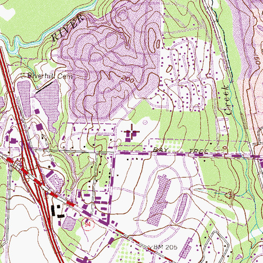 Topographic Map of Valwood School, GA