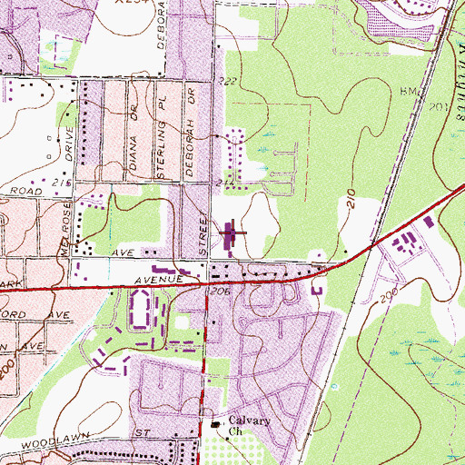 Topographic Map of W G Nunn School, GA