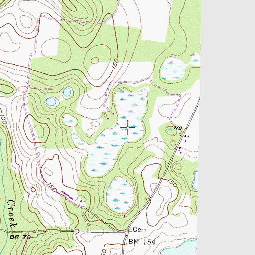 Topographic Map of Zeigler Lake, GA