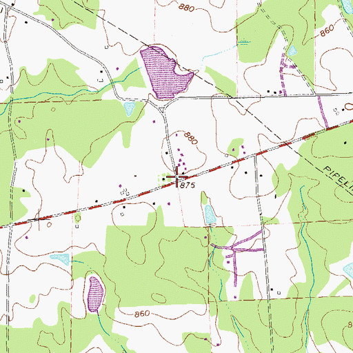 Topographic Map of Beeks (historical), GA