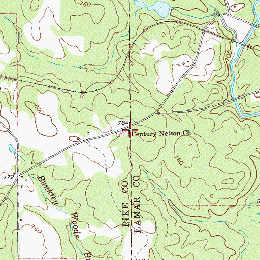 Topographic Map of Calvary Full Gospel Church, GA