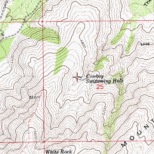Topographic Map of Cowboy Swimming Hole, AZ