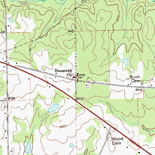 Topographic Map of Elder Institute (historical), GA