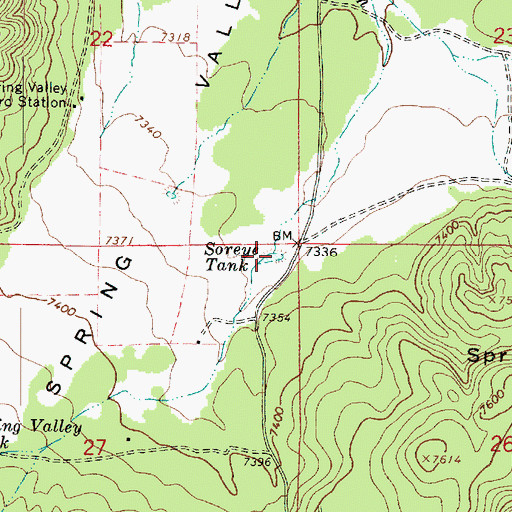 Topographic Map of Soreye Tank, AZ