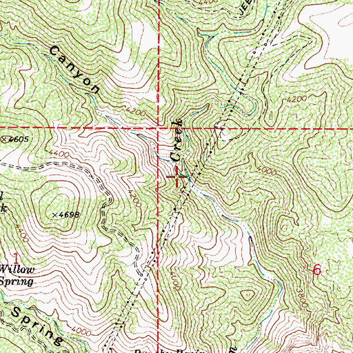 Topographic Map of Sorghum Canyon, AZ