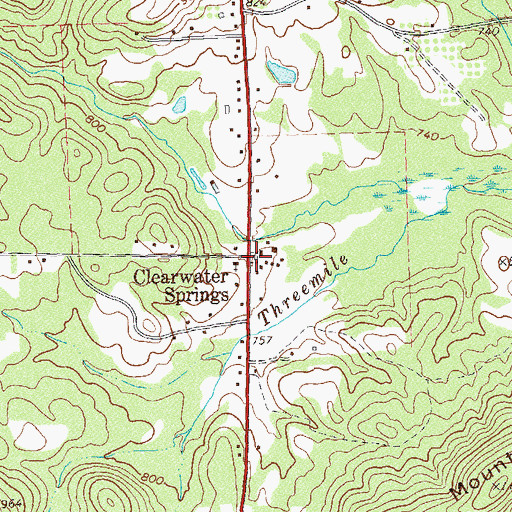 Topographic Map of Nazarene Cemetery, GA
