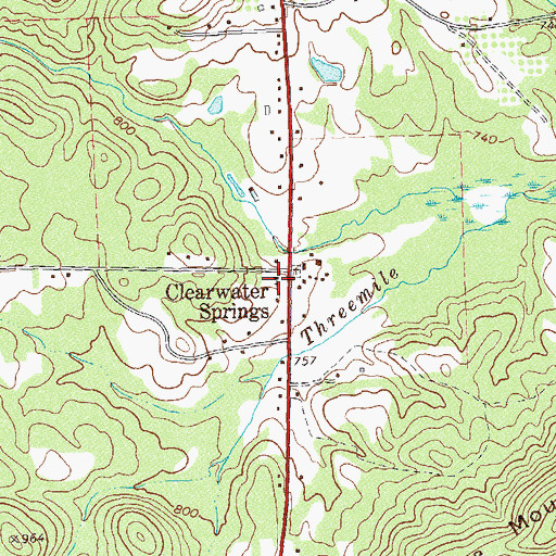 Topographic Map of Nazarene Church, GA