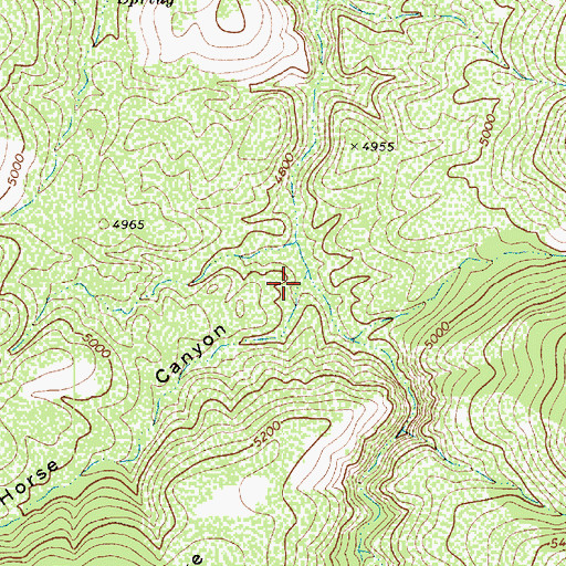 Topographic Map of Sorrel Horse Canyon, AZ