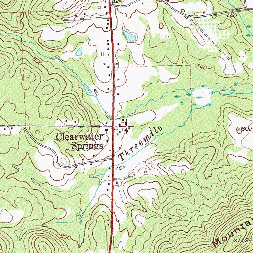 Topographic Map of Pine Mountain Camp Ground, GA