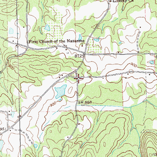 Topographic Map of Rehobeth Church (historical), GA