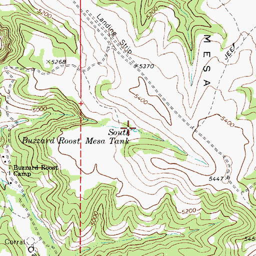 Topographic Map of South Buzzard Roost Mesa Tank, AZ