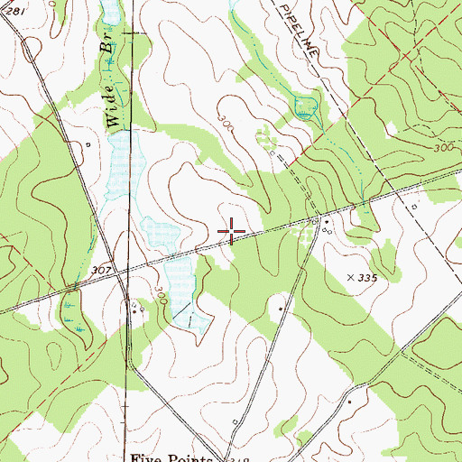 Topographic Map of Bryant School (historical), GA