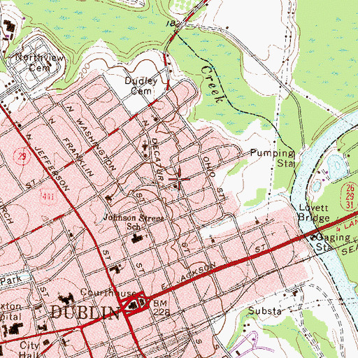 Topographic Map of Church of God, GA