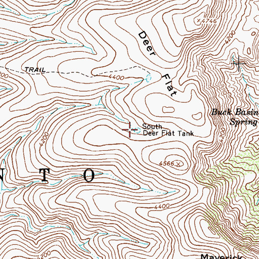 Topographic Map of South Deer Flat Tank, AZ