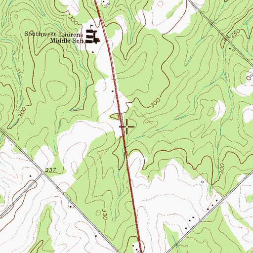 Topographic Map of Cross Church (historical), GA