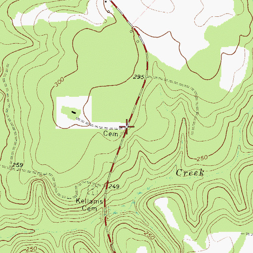Topographic Map of Cullens Store (historical), GA