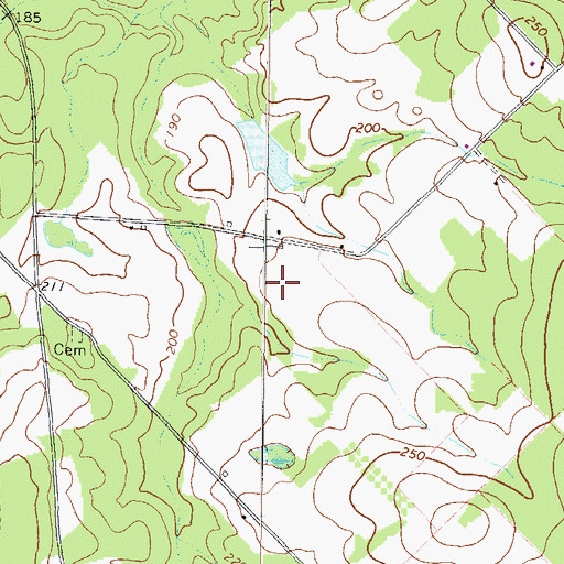 Topographic Map of Daniel School (historical), GA